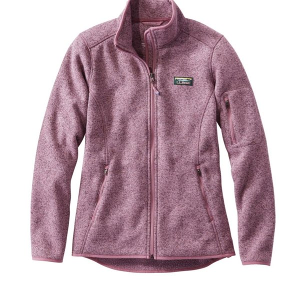 L.L. Bean Tops - Women's L.L.Bean Sweater Fleece Full-Zip Jacket PURPLE Iris Mauve